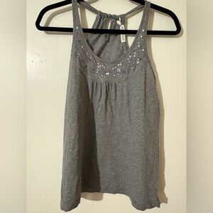 Aeropostale Gray Sequin Tank Top